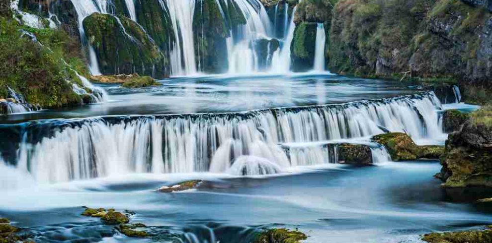 Strbacki buk waterfall in Bosnia Una National Park